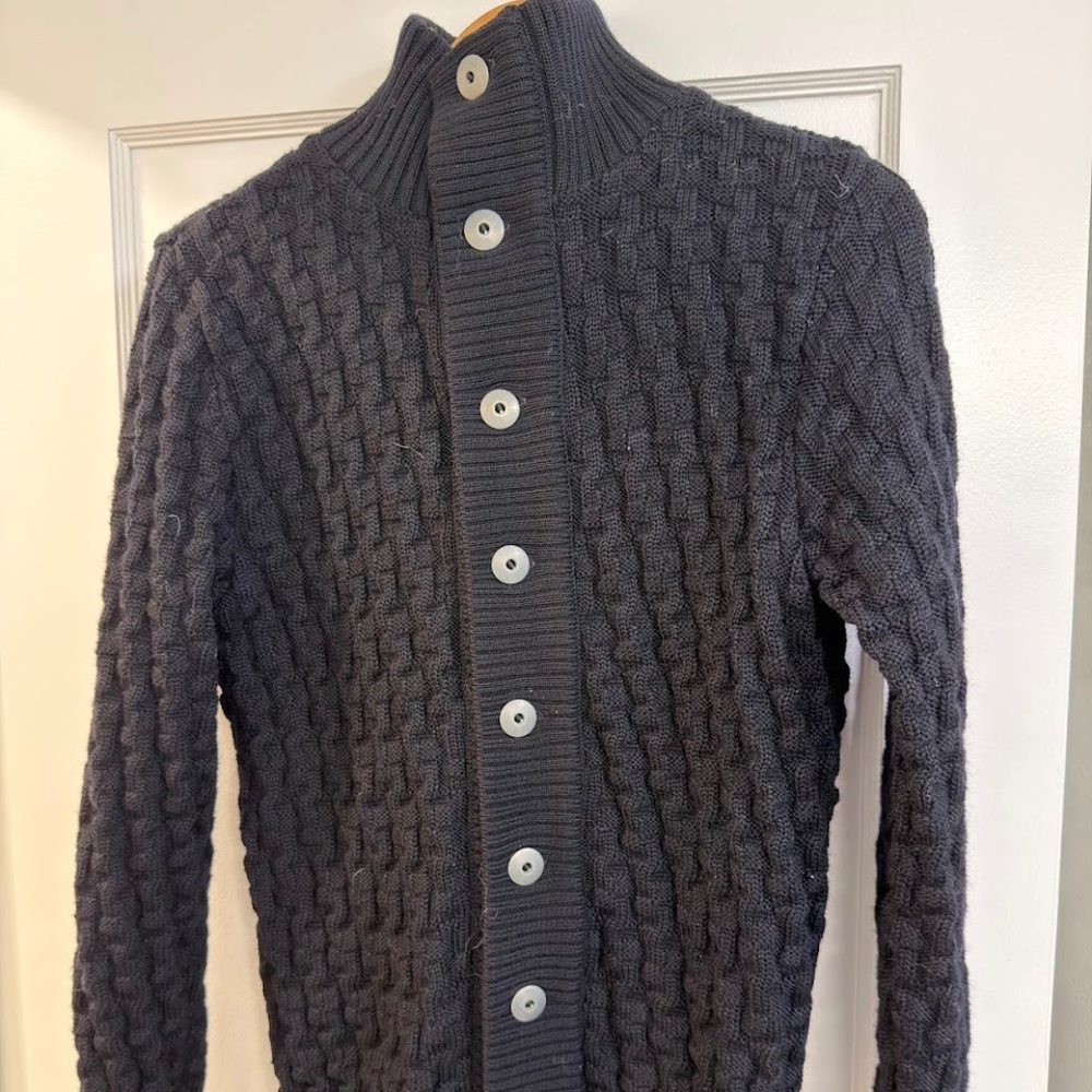 S.N.S. Herning Stark Cardigan - Navy Blue - 100% Wool